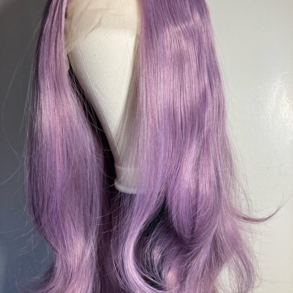 Long Purple Wavy Lace Front Wig - Picture 9 of 15